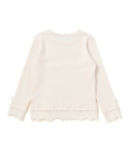 BeBe Petits Pois Vert / ベベ プチ ポワ ヴェール Tシャツ | 【店舗限定】2段フリルリブトップス(95~160cm) | 詳細4