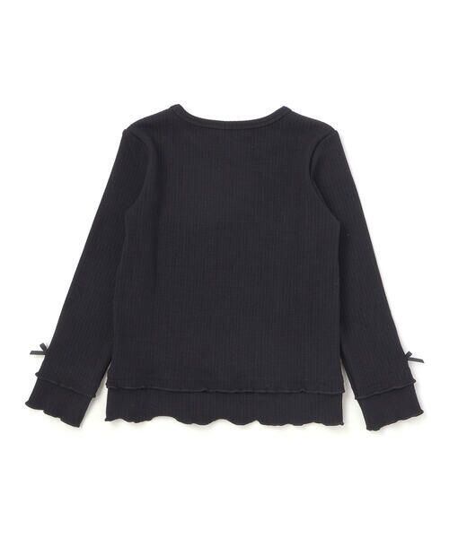 BeBe Petits Pois Vert / ベベ プチ ポワ ヴェール Tシャツ | 【店舗限定】2段フリルリブトップス(95~160cm) | 詳細10