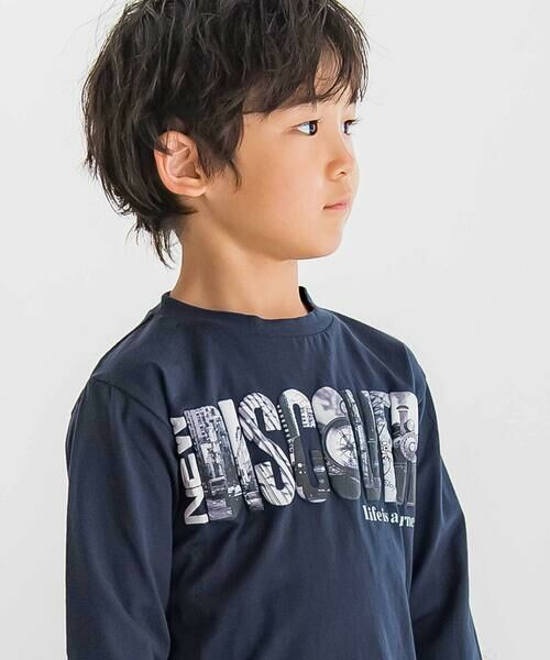 BeBe Petits Pois Vert / ベベ プチ ポワ ヴェール Tシャツ | 【店舗限定】発泡写真プリントロングTシャツ(95~150cm) | 詳細2