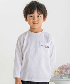 BeBe Petits Pois Vert / ベベ プチ ポワ ヴェール Tシャツ | 【店舗限定】サッカーバックプリントロングTシャツ(95~160cm)