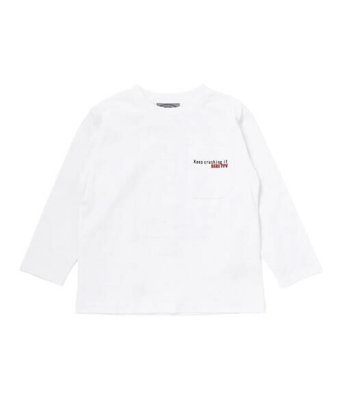 BeBe Petits Pois Vert / ベベ プチ ポワ ヴェール Tシャツ | 【店舗限定】サッカーバックプリントロングTシャツ(95~160cm) | 詳細4