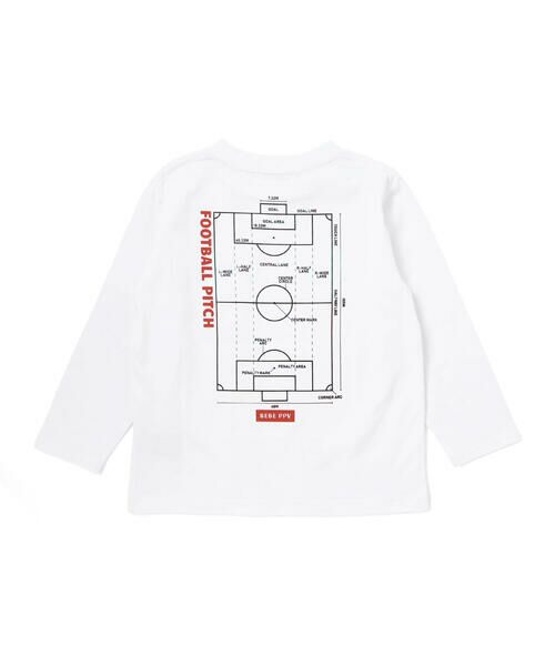 BeBe Petits Pois Vert / ベベ プチ ポワ ヴェール Tシャツ | 【店舗限定】サッカーバックプリントロングTシャツ(95~160cm) | 詳細5