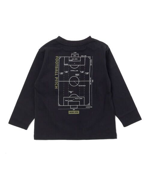 BeBe Petits Pois Vert / ベベ プチ ポワ ヴェール Tシャツ | 【店舗限定】サッカーバックプリントロングTシャツ(95~160cm) | 詳細9