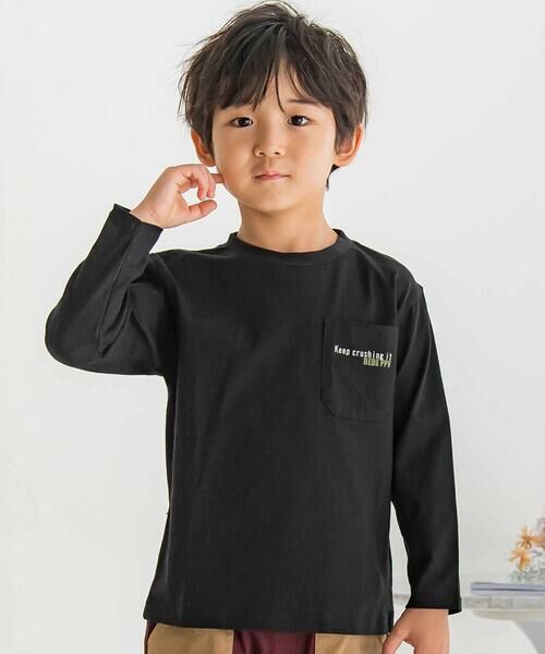 BeBe Petits Pois Vert / ベベ プチ ポワ ヴェール Tシャツ | 【店舗限定】サッカーバックプリントロングTシャツ(95~160cm) | 詳細6