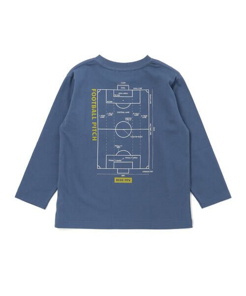 BeBe Petits Pois Vert / ベベ プチ ポワ ヴェール Tシャツ | 【店舗限定】サッカーバックプリントロングTシャツ(95~160cm) | 詳細13