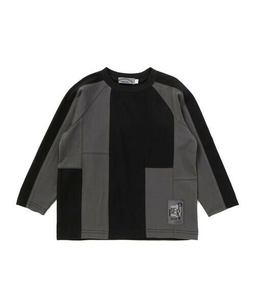 BeBe Petits Pois Vert / ベベ プチ ポワ ヴェール Tシャツ | 【店舗限定】配色切り替えラグランロングTシャツ(95~150cm) | 詳細4