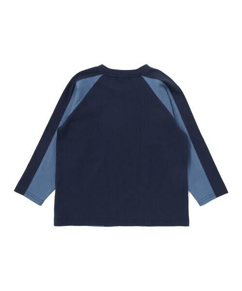BeBe Petits Pois Vert / ベベ プチ ポワ ヴェール Tシャツ | 【店舗限定】配色切り替えラグランロングTシャツ(95~150cm) | 詳細10