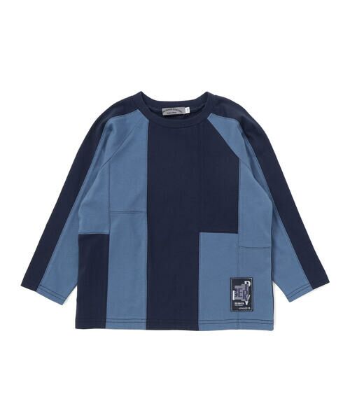 BeBe Petits Pois Vert / ベベ プチ ポワ ヴェール Tシャツ | 【店舗限定】配色切り替えラグランロングTシャツ(95~150cm) | 詳細9