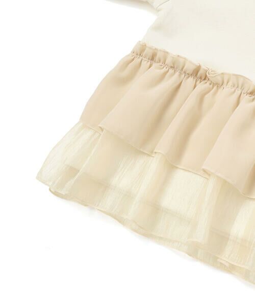 BeBe Petits Pois Vert / ベベ プチ ポワ ヴェール スウェット | シフォンオーガンジーフリルポンチトップス | 詳細8
