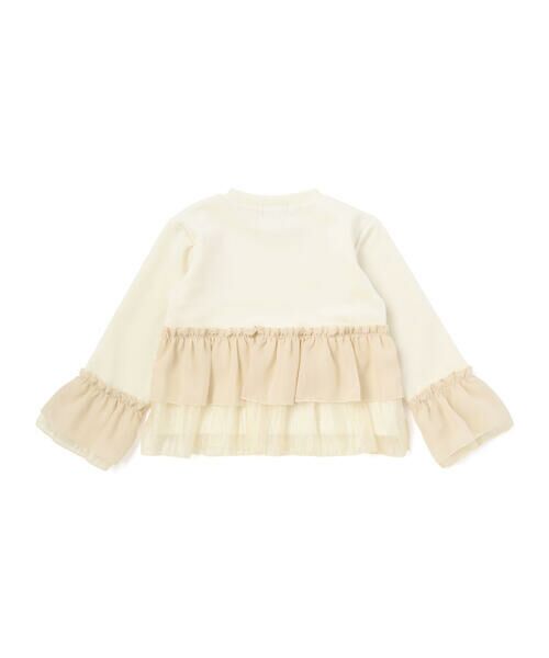 BeBe Petits Pois Vert / ベベ プチ ポワ ヴェール スウェット | シフォンオーガンジーフリルポンチトップス | 詳細5