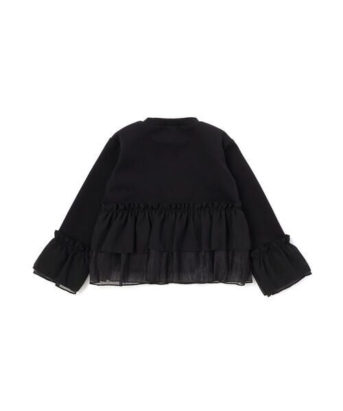 BeBe Petits Pois Vert / ベベ プチ ポワ ヴェール スウェット | シフォンオーガンジーフリルポンチトップス | 詳細17