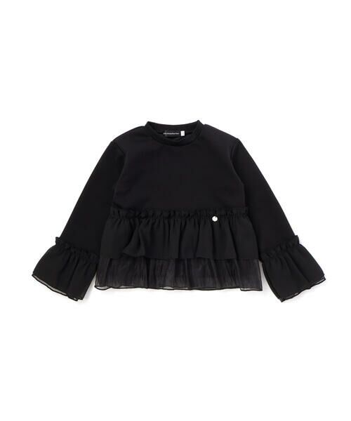 BeBe Petits Pois Vert / ベベ プチ ポワ ヴェール スウェット | シフォンオーガンジーフリルポンチトップス | 詳細19