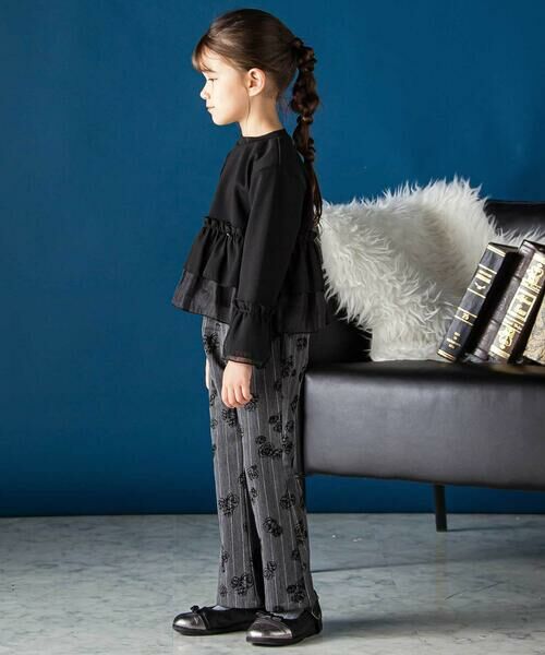 BeBe Petits Pois Vert / ベベ プチ ポワ ヴェール スウェット | シフォンオーガンジーフリルポンチトップス | 詳細14