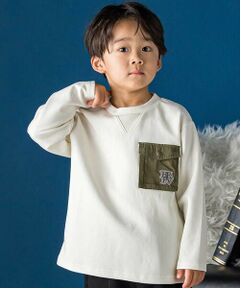 BeBe Petits Pois Vert / ベベ プチ ポワ ヴェール Tシャツ | タフタポケットポンチトップス(95~160cm)