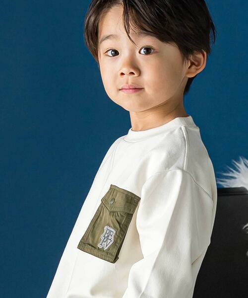 BeBe Petits Pois Vert / ベベ プチ ポワ ヴェール Tシャツ | タフタポケットポンチトップス(95~160cm) | 詳細2