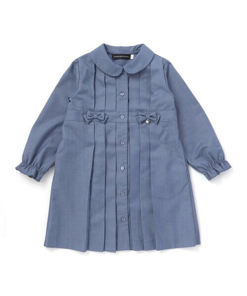 BeBe Petits Pois Vert / ベベ プチ ポワ ヴェール ミニ丈・ひざ丈ワンピース | タックデザインリボンワンピース | 詳細5