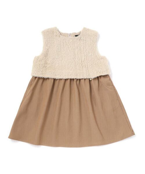 BeBe Petits Pois Vert / ベベ プチ ポワ ヴェール ミニ丈・ひざ丈ワンピース | ファードッキングジャンパースカート(95~150cm) | 詳細9
