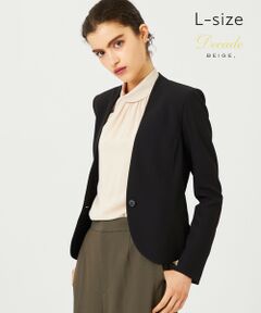 BEIGE, / ベイジ, ノーカラージャケット | 【L-size】LUIZA / ノーカラージャケット