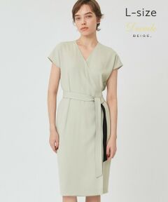 BEIGE, / ベイジ, ロング・マキシ丈ワンピース | 【L-size】CINDY / カシュクールワンピース