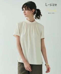 BEIGE, / ベイジ, シャツ・ブラウス | 【L-size】EVA / ハイネックハーフスリーブブラウス