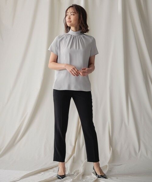 BEIGE, / ベイジ, シャツ・ブラウス | EVA / ハイネックハーフスリーブブラウス | 詳細9