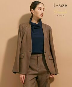 BEIGE, / ベイジ, ノーカラージャケット | 【L-size】CAROLE / ノーカラージャケット