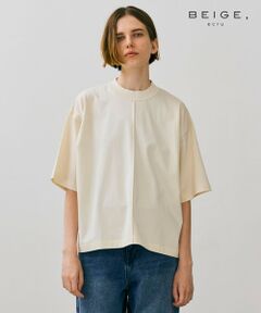 【BEIGE、ecru/WEB限定・洗える】JERSEY STITCH / コットンハーフスリーブトップス