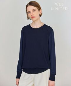 【WEB限定・洗える】LECERF / ドッキングニットトップス