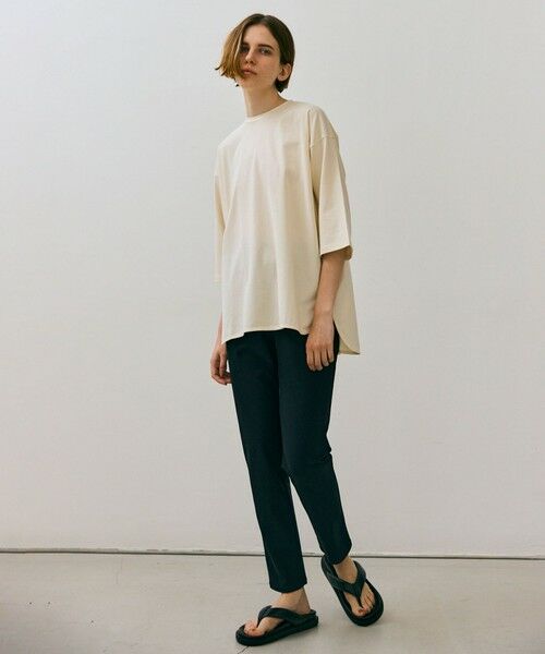 BEIGE, / ベイジ, その他パンツ | 【BEIGE、ecru/WEB限定・洗える】RIB BOTTOMS / ウエストゴムストレッチリブパンツ | 詳細1