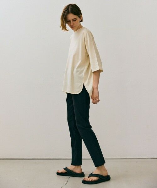 BEIGE, / ベイジ, その他パンツ | 【BEIGE、ecru/WEB限定・洗える】RIB BOTTOMS / ウエストゴムストレッチリブパンツ | 詳細2