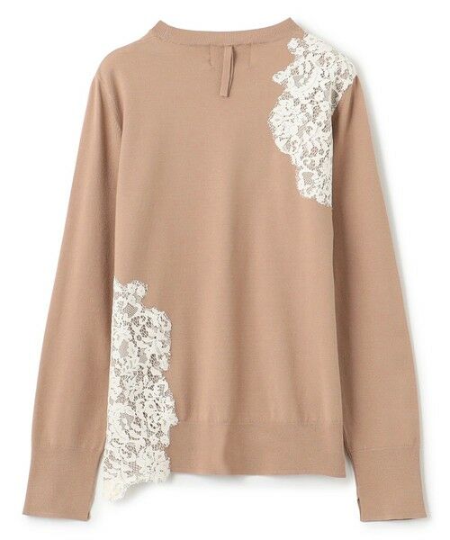 BEIGE, / ベイジ, ニット・セーター | 【ご好評により新色追加!洗える】WILLOW / アシンメトリーレースクルーネックニット | 詳細5