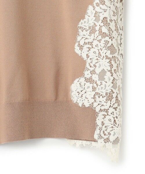 BEIGE, / ベイジ, ニット・セーター | 【ご好評により新色追加!洗える】WILLOW / アシンメトリーレースクルーネックニット | 詳細8