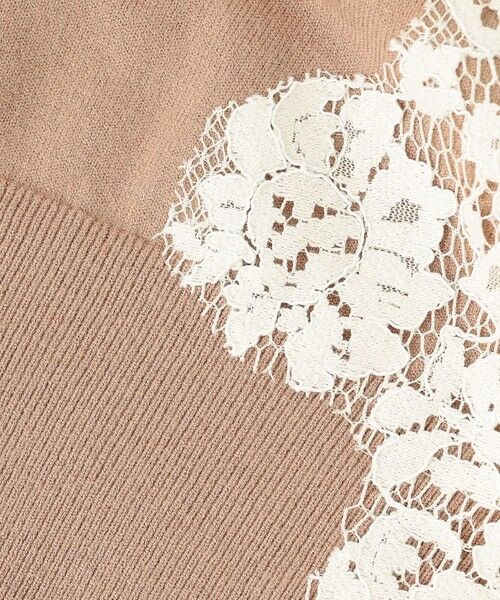 BEIGE, / ベイジ, ニット・セーター | 【ご好評により新色追加!洗える】WILLOW / アシンメトリーレースクルーネックニット | 詳細10