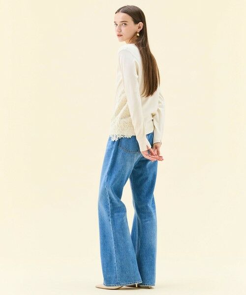 BEIGE, / ベイジ, ニット・セーター | 【ご好評により新色追加!洗える】WILLOW / アシンメトリーレースクルーネックニット | 詳細15