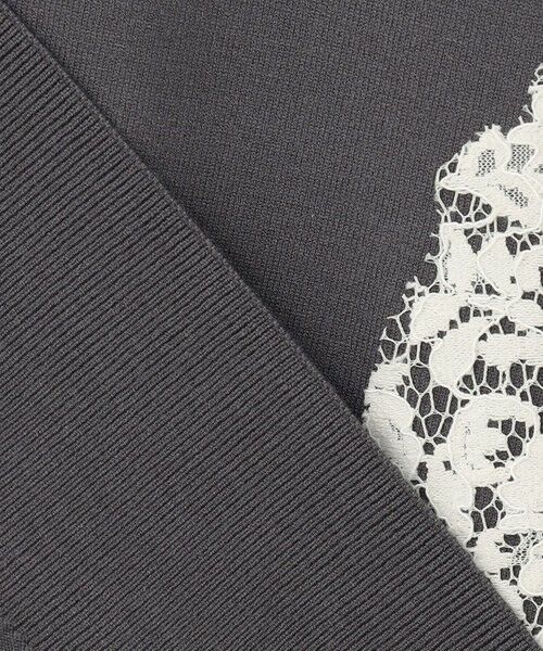 BEIGE, / ベイジ, ニット・セーター | 【ご好評により新色追加!洗える】WILLOW / アシンメトリーレースクルーネックニット | 詳細28