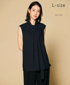 BEIGE, / ベイジ, シャツ・ブラウス | 【L-size】ANITA / ノースリーブタックブラウス