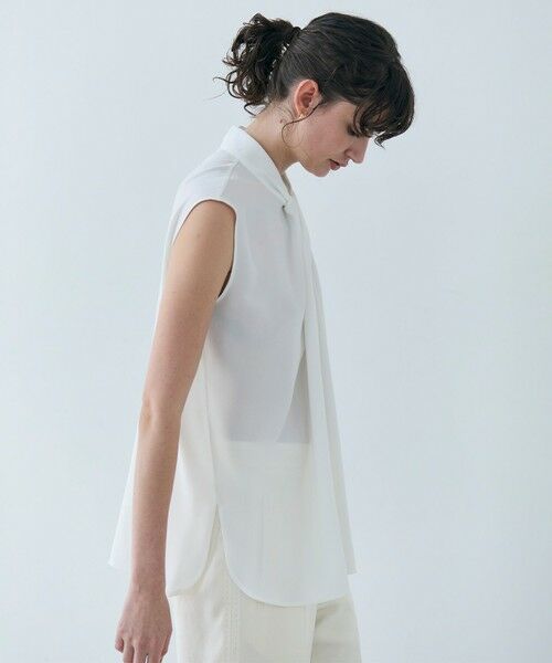 BEIGE, / ベイジ, シャツ・ブラウス | ANITA / ノースリーブタックブラウス | 詳細15