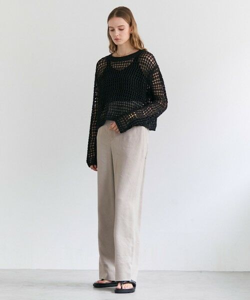 BEIGE, / ベイジ, カットソー | 【洗える】BROIS / コットンシャツテールタンクトップ | 詳細3