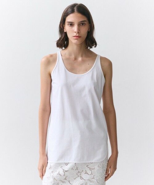 BEIGE, / ベイジ, カットソー | 【洗える】BROIS / コットンシャツテールタンクトップ | 詳細18