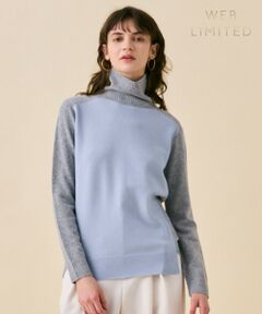 BEIGE, / ベイジ, ニット・セーター | 【WEB限定・洗える】ROGAN / バイカラーウールハイネックニット