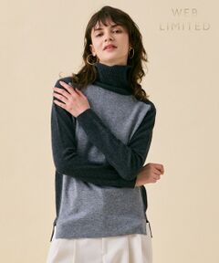 BEIGE, / ベイジ, ニット・セーター | 【WEB限定・洗える】ROGAN / バイカラーウールハイネックニット