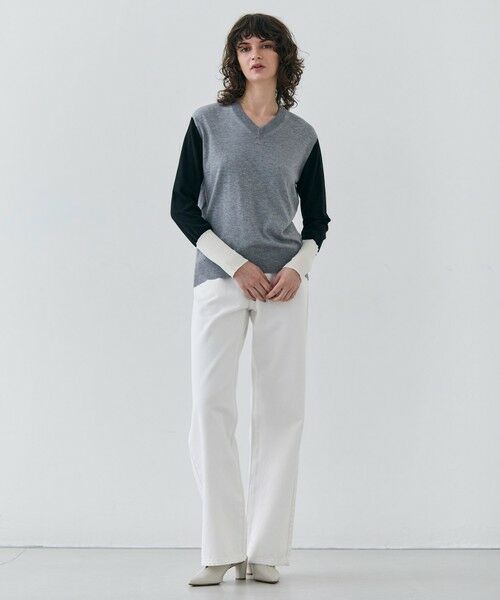 BEIGE, / ベイジ, ニット・セーター | 【洗える】BURNET / カラーミックスVネックトップス | 詳細4