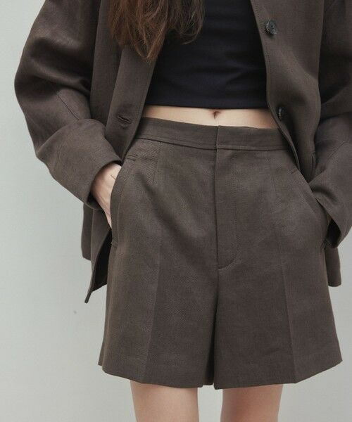 BEIGE, / ベイジ, その他パンツ | 【CLASSY. 4月号掲載】CRINUM / リネンショートパンツ | 詳細1