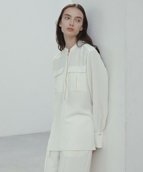 BEIGE, / ベイジ, シャツ・ブラウス | 【洗える】JASMINE / スタンドカラージップブラウス | 詳細1
