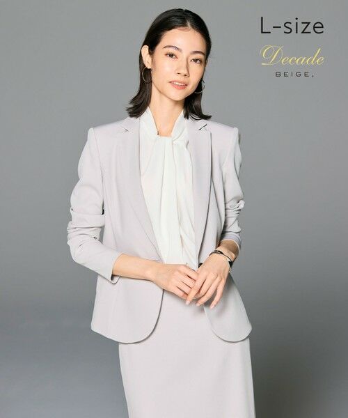 BEIGE,/ベイジ, 【洗える・L-size】LUIZA / テーラードジャケット L.Grey 8 BEIGE,/ベイジ, 【洗える・L-size】LUIZA / テーラードジャケット L.Grey 8