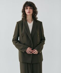 BEIGE, / ベイジ, テーラードジャケット | 【洗える・大人百花 春号掲載】JASMINE / ゴールドボタンダブルジャケット