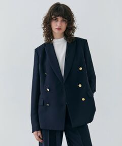 BEIGE, / ベイジ, テーラードジャケット | 【洗える・大人百花 春号掲載】JASMINE / ゴールドボタンダブルジャケット