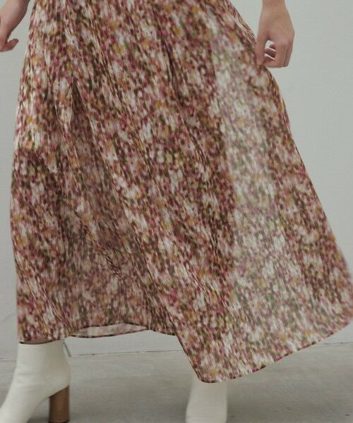 BEIGE, / ベイジ, ミニ・ひざ丈スカート | 【洗える】BORONIA / フラワーシフォンロングスカート | 詳細1