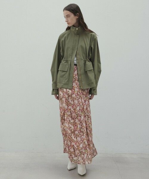 BEIGE, / ベイジ, ミニ・ひざ丈スカート | 【洗える】BORONIA / フラワーシフォンロングスカート | 詳細2