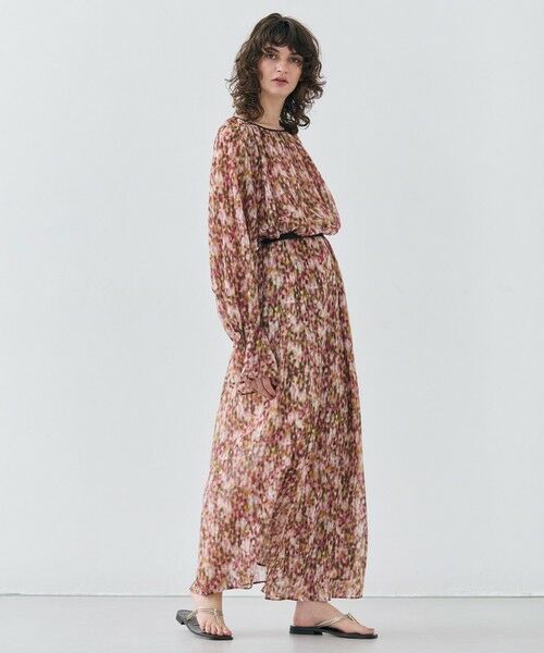 BEIGE, / ベイジ, ミニ・ひざ丈スカート | 【洗える】BORONIA / フラワーシフォンロングスカート | 詳細4